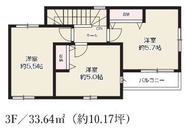 【仲介手数料無料】所沢市緑町１１期全３棟２号棟　所沢市の新築なら西武ハウジングの間取り