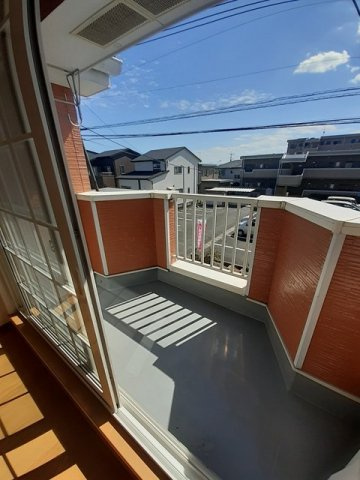熊本市北区鶴羽田４丁目のアパートのバルコニー|バルコニーがあります