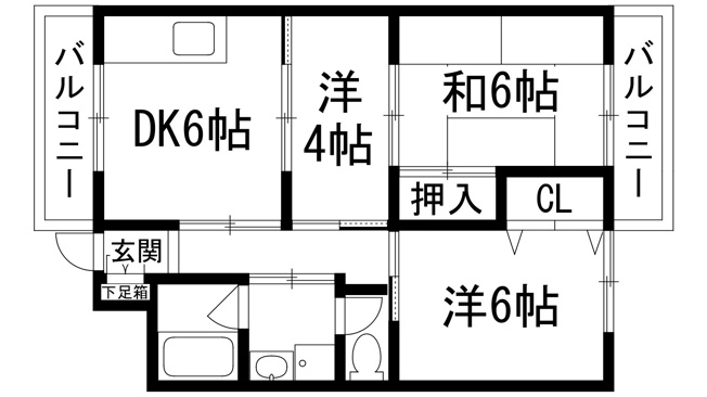 【間取り】 | ハイム逆瀬