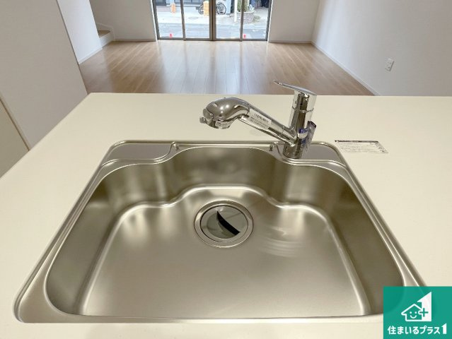 草津市上笠　第2期　新築一戸建ての設備|広々としたシンクで食器洗いも楽々！