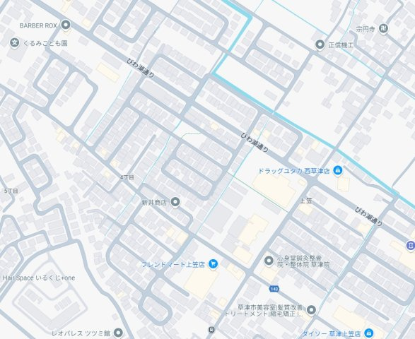草津市上笠　第2期　新築一戸建ての地図