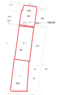 【土地図】 | 山南町和田売地（畑、山林付き） | おおよその図です。
