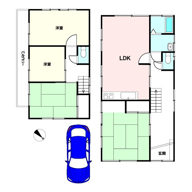 印旛郡酒々井町酒々井中古戸建の間取り
