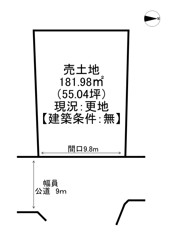 姫路市飾磨区山崎台/売土地の土地図