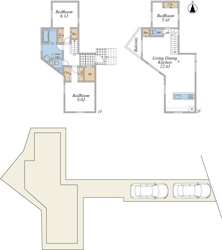 【土地図＋建物プラン例】