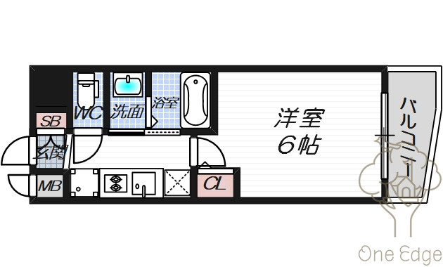 EC梅田・茶屋町Ⅲネクスタの間取り