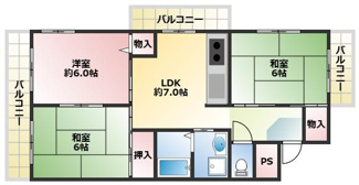 【間取り】 | マンション雅Ⅱ