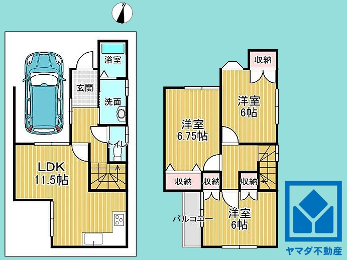 伏見区日野野色町の間取り