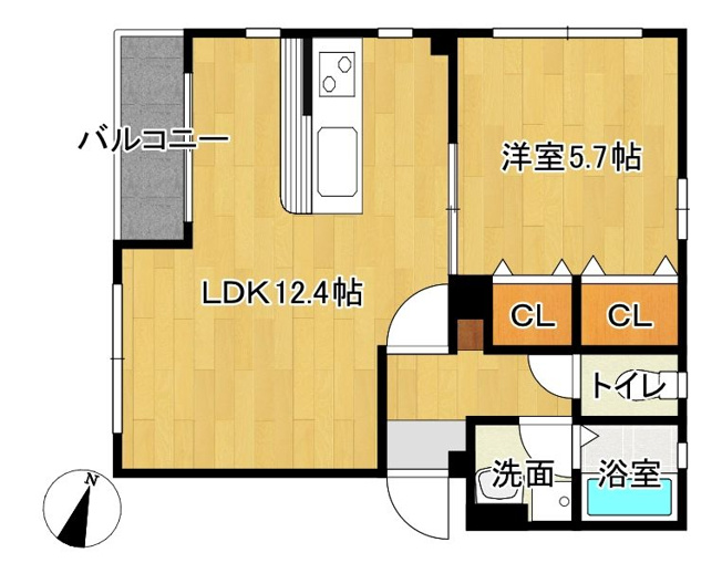 【間取り】 | ラフィーネ西新 | 現況優先。