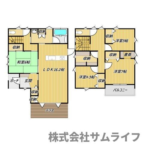 【間取り】 | 菰田西　飯塚駅裏築浅戸建て