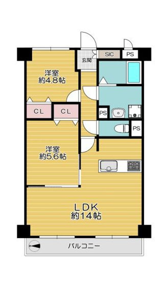 【間取り】 | 新深江ビューハイツ