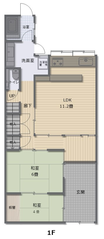 津山市上紺屋町　中古住宅　5LDKのその他|1階間取り