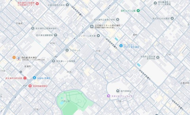 泉大津市池浦町　新築一戸建ての地図