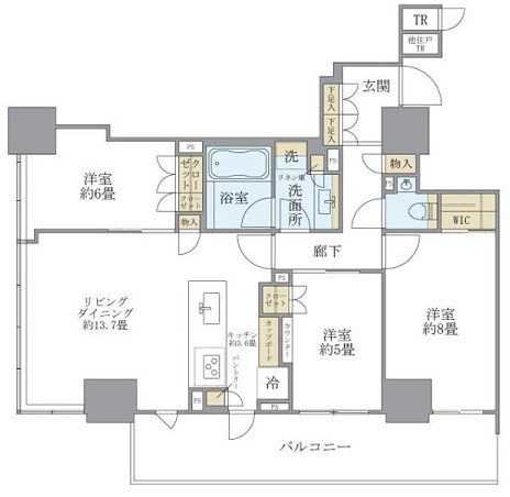 台東区池之端１丁目の賃貸マンションの間取り