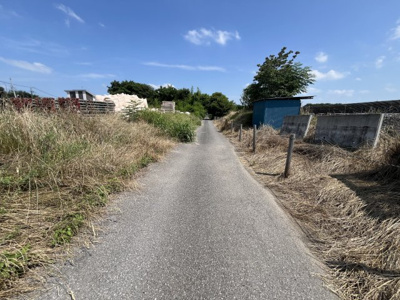 【前面道路含む現地写真】 | 大泉町 古海土地 | 南道路