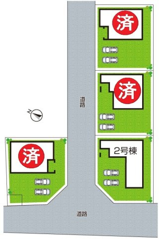 甲賀市甲南町寺庄　第2期　新築一戸建ての区画図|全４区画