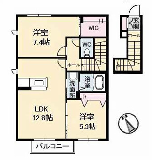 【間取り】 | サンシャイン東川口　A棟 | 2LDK