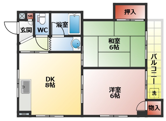 シャトラン香里園の間取り