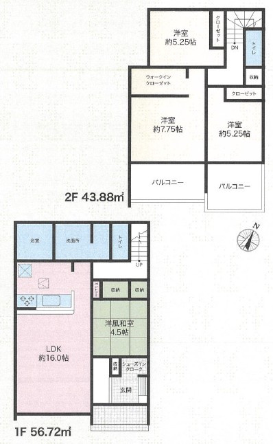 三木市末広１丁目　全3区画分譲地の参考プラン|3号地：敷地面積：215.42㎡/建物面積：100.60㎡/土地価格：1,640万円/建物参考価格：1,700万円
