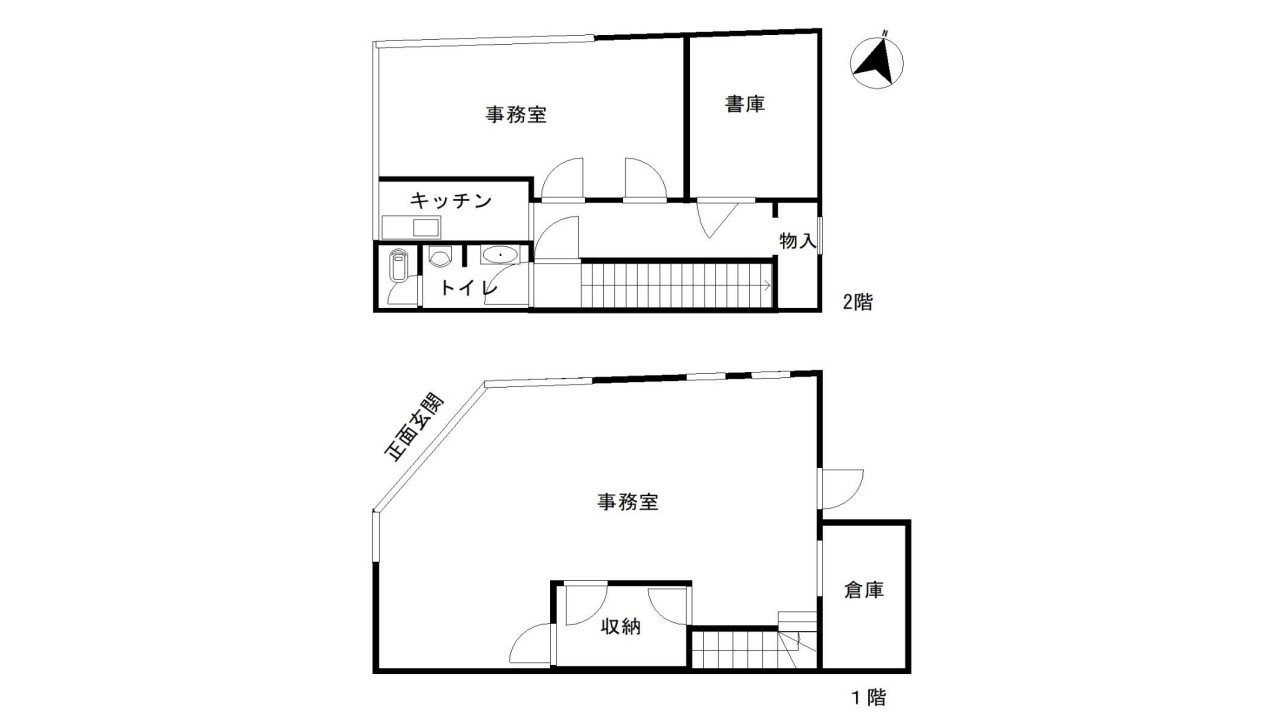 神戸市灘区赤坂通2丁目　事務所　閑静な住宅地の間取り
