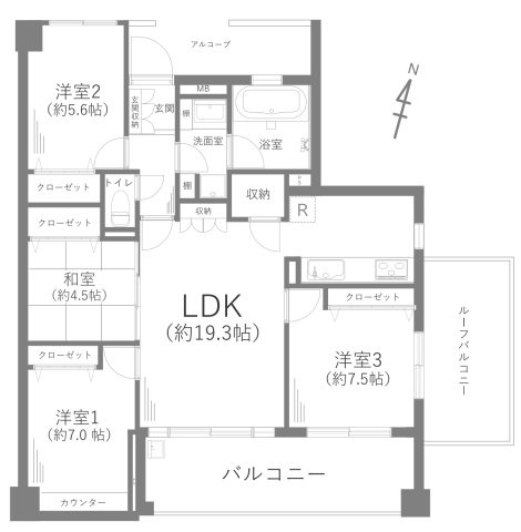 クレッセントユーパリノスの丘パームヒルズ の間取り