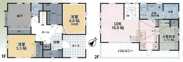 川越市今福　中古戸建ての間取り