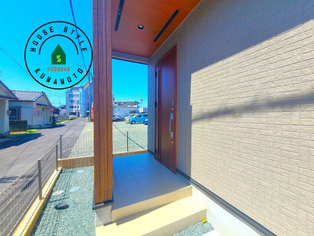 熊本市北区鶴羽田1丁目第1-4棟（2号棟）の外観：施工例|おでかけの時も帰った時も、「我が家」を最初に感じでもらえる素敵な空間に。