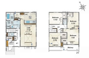 北足立郡伊奈町中央4丁目　新築一戸建て　ブルーミングガーデン　01の間取り|北足立郡伊奈町中央4丁目　新築一戸建て　ブルーミングガーデン　01、3LDK、土地面積124.90m2、建物面積103.92m2