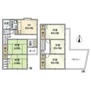 奥町剱光寺戸建の間取り