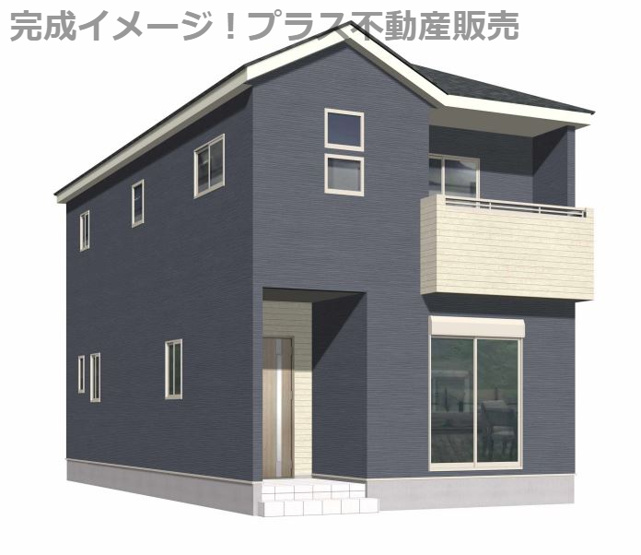 【外観】 | 福岡市南区寺塚1丁目1期　2号棟（全3棟）【仲介手数料無料・0円】 | 完成イメージの外観パースです。