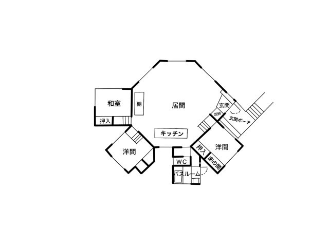 糸島市志摩芥屋別荘 の間取り