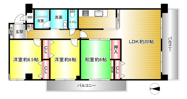 チサンマンション紀の川の間取り