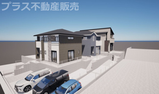 【外観パース】 | 施工例。施工例は完成時と異なる場合があります。