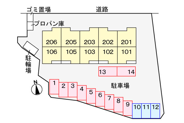 プラシードの区画図