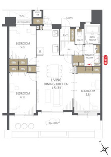 【間取り】ナポレ久留米けやき通り 