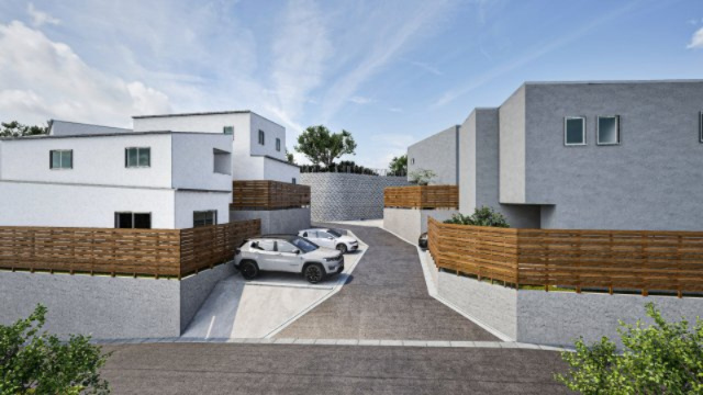 【外観パース】 | 分譲地街並み完成イメージ予想図