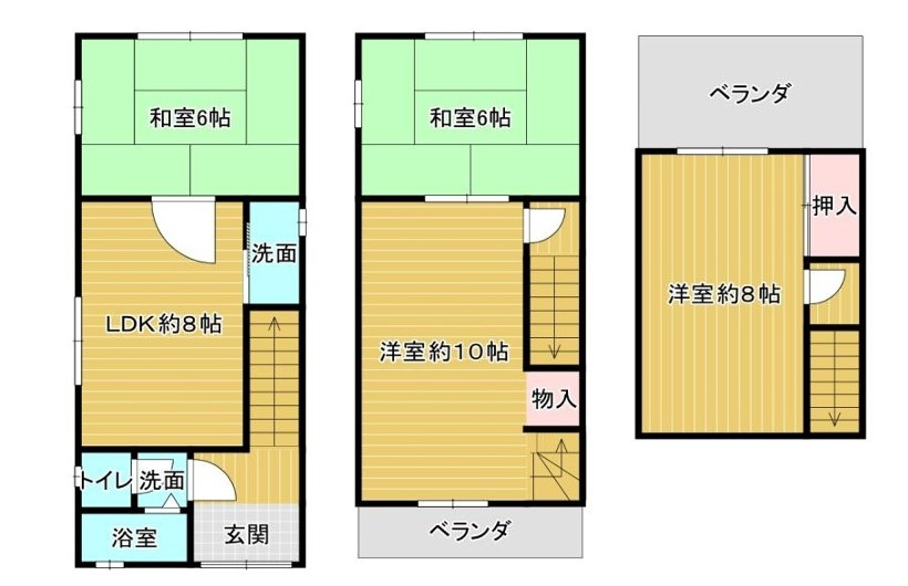 本町　中古一戸建ての間取り|間取り図はいかがですか？ご希望を叶える間取りですか？リビングの広さは？水回りの位置は？カウンターキッチン？など色々な情報が集約されています。弊社ではリフォームなどのご相談も承っております。