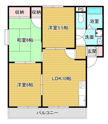 新栄プロパティー千代田の間取り