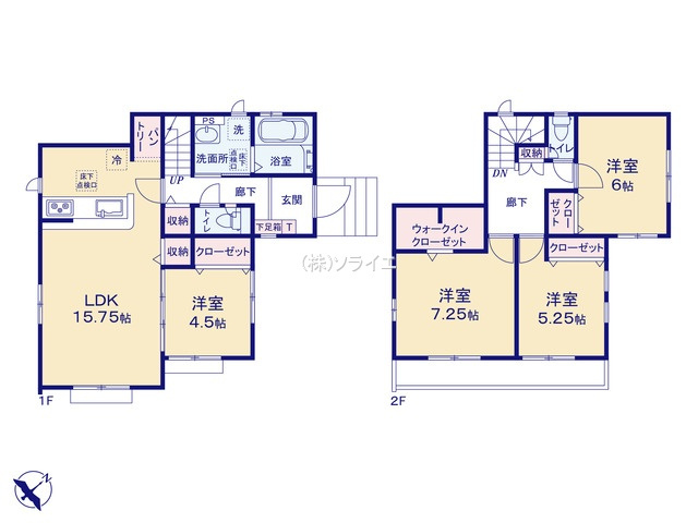 入間市上藤沢5期　全6棟　グラファーレ　新築戸建の間取り