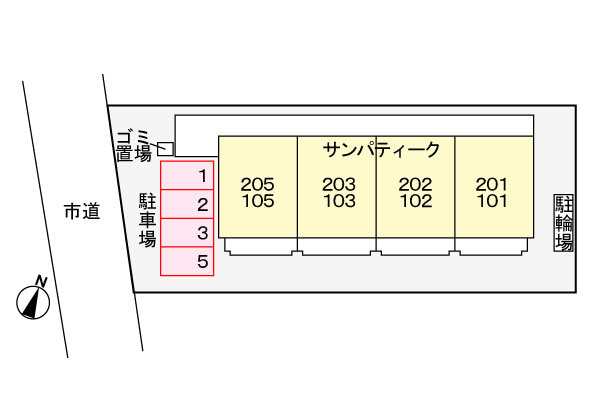 サンパティークの区画図