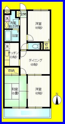 アステイオンⅢの間取り|★人気の振分タイプ広々３ＤＫマンション★
