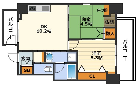 エムズ・レジデンスうめきたの間取り