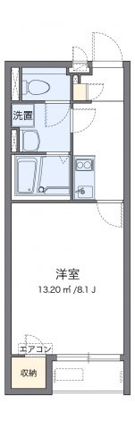 三木市志染町中自由が丘２丁目のアパートの間取り|代表的な間取のため実際の間取とは異なる場合があります