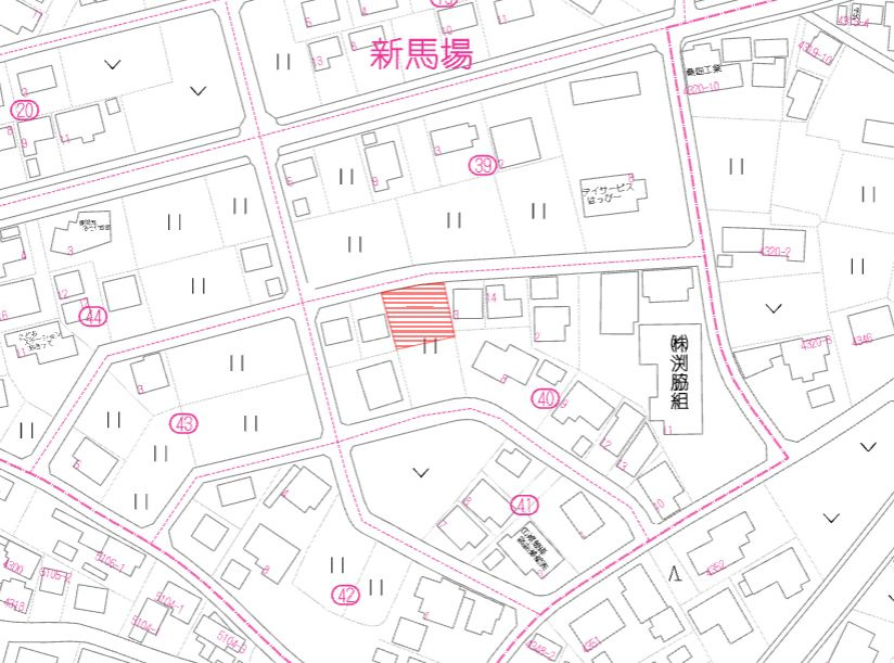 北諸県郡三股町新馬場の売地の土地図