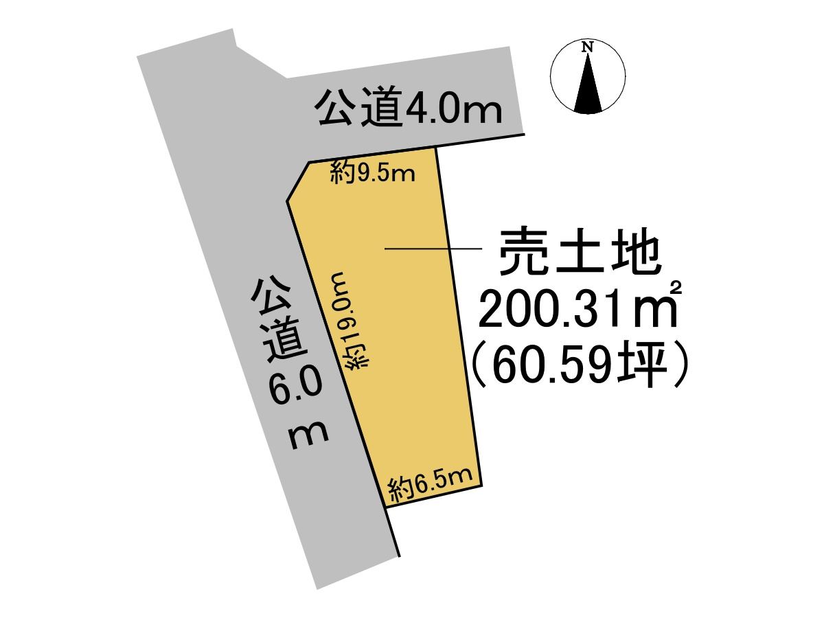 売土地　岐阜市早田東町5丁目　60.59坪の土地図