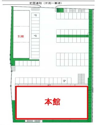 枚岡プラザ本館の区画図