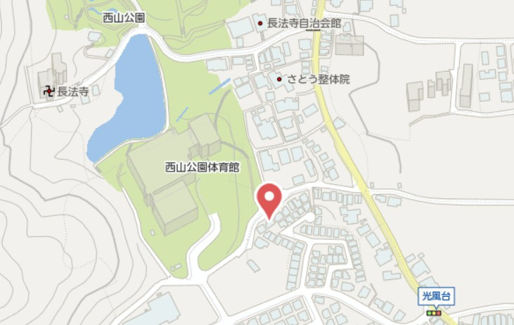 長岡京市長法寺南谷　中古戸建の地図