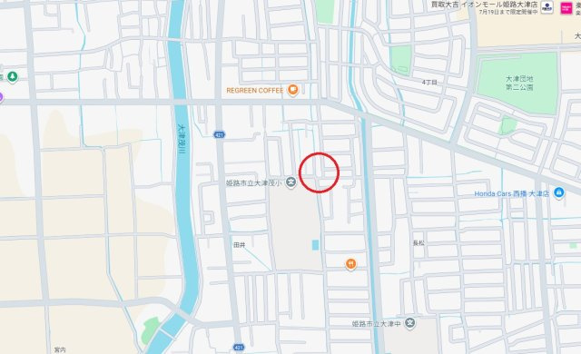 姫路市網干区田井　山陽電鉄「平松駅」徒歩20分の地図