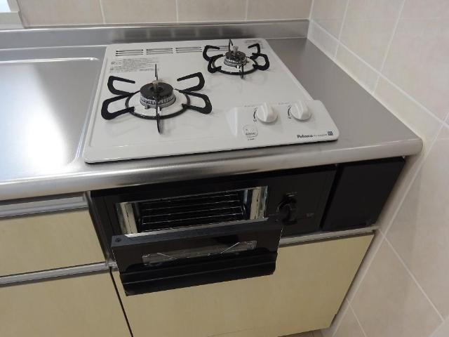 サンローズⅡのキッチン|グリル付ガスコンロ（イメージ）