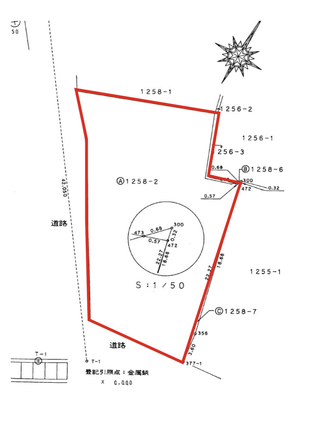 草野町吉木売地の土地図